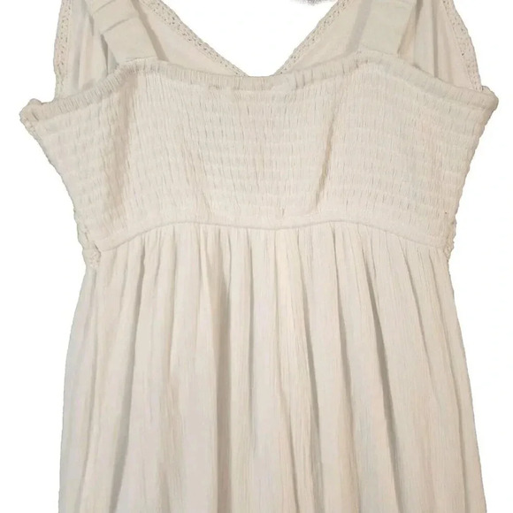 Sincerely Jules Crochet Top Long Dress White Spaghetti Strap Women's Size Small - Picture 8 of 8